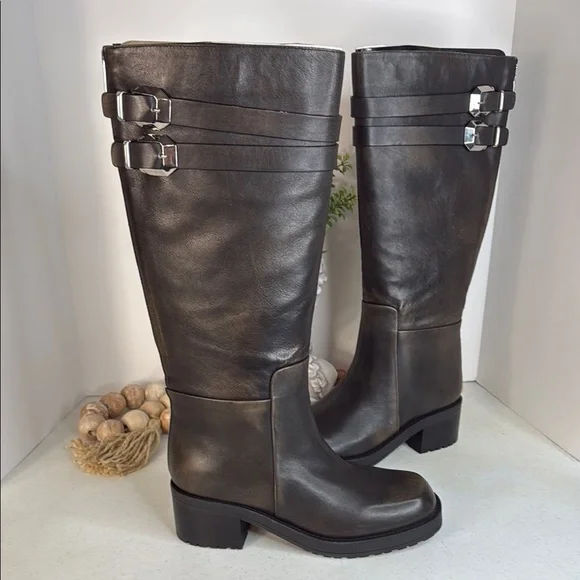 Marc Fisher Dariya Knee High Riding Boot Dark Brown Sz 10 - Picture 3 of 15